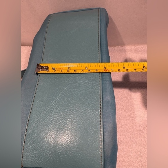 Franco Sarto Teal Blue Nylon Barrel Bag Shoulder Bag Handbag - Picture 9 of 11